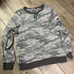 LL Bean Cozy Camo Pullover Shirt